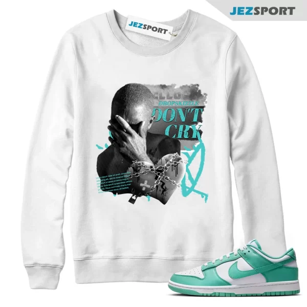 Sweatshirt to Match Dunk Low Clear Jade Sneaker, Don’t Cry Grunge Sweatshirt