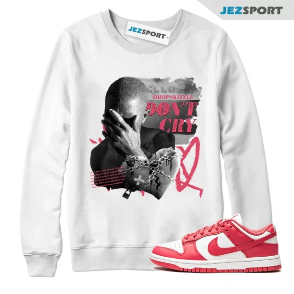 Sweatshirt to Match Dunk Low Archeo Pink Sneaker, Don’t Cry Grunge, Matching Sneaker Sweatshirt