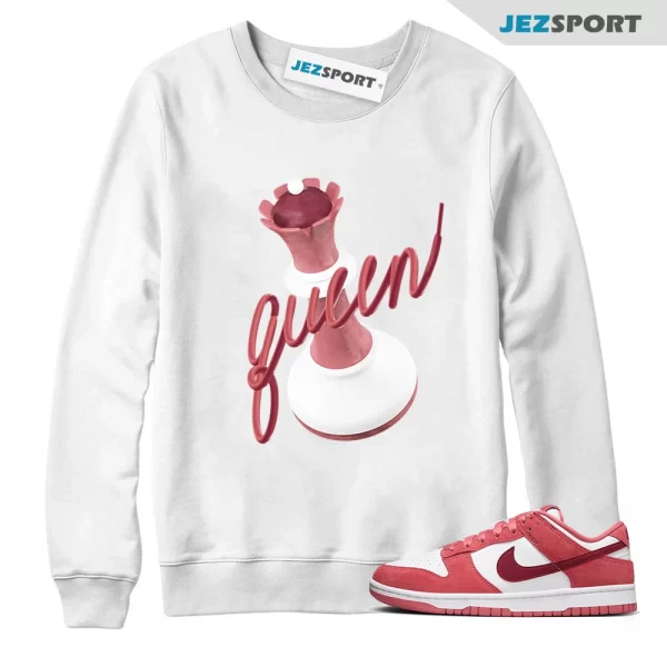 3D Queen Unisex Crew Neck Sneaker Matching Sweatshirt To Match Dunks Valentine’s Day 2026, Matching Sneaker Sweatshirt