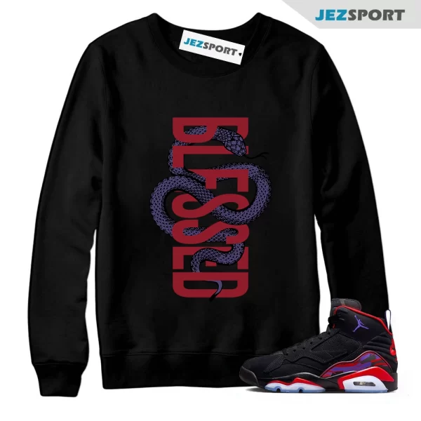 SNAKEB Sweatshirt to match Jordan MVP Raptors Black Dark Concord Uni Red Anthracite, Matching Sneaker Sweatshirt