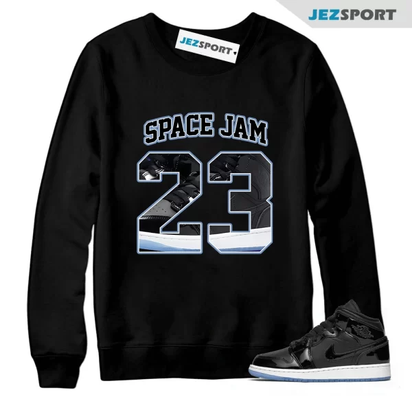 Number 23 CM1 Name Sweatshirt Match Jordan 1 Mid Space Jam, Matching Sneaker Sweatshirt