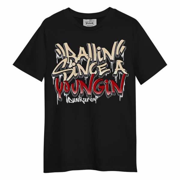 Dunk Low Strawberry Waffle Shirt, Ballin Since A Youngin Typo Unisex Shirt Matching Jordan Shirt Jezsport.com