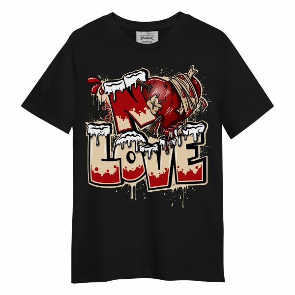 Dunk Low Strawberry Waffle Shirt, Drip No Love Unisex Shirt Matching Jordan Shirt Jezsport.com