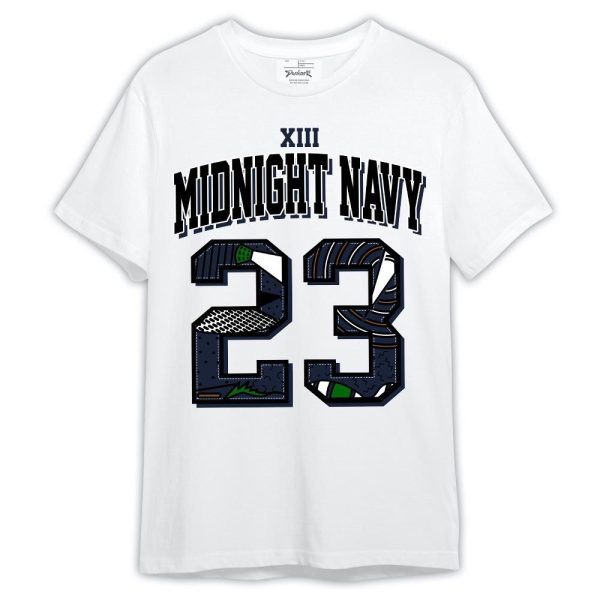 Midnight Navy 13s Shirt, 90s Retro Number 23 Shirt Outfit Matching Jordan Shirt Jezsport.com