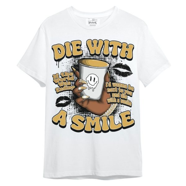 Retro Light Ginger 14s Shirt, Die With A Smile Graphic Unisex Shirt Matching Jordan Shirt Jezsport.com