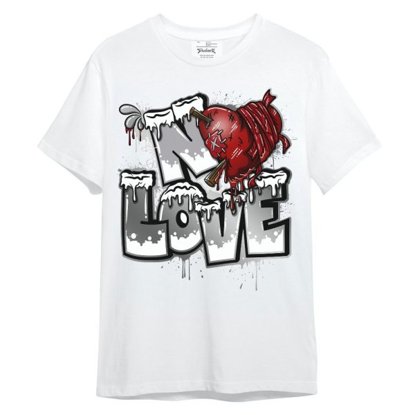 Metallic Silver 14s Shirt, Drip No Love Streetwear Unisex Shirt Matching Jordan Shirt Jezsport.com