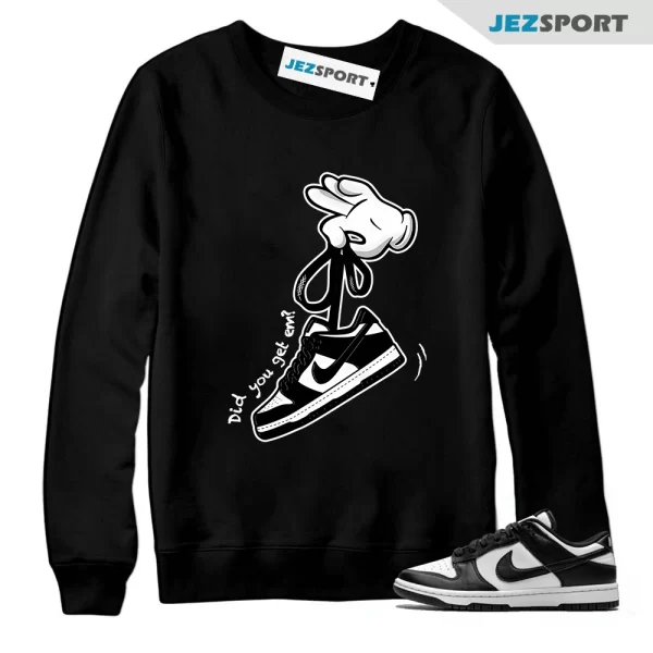 Cartoon Hands Unisex Sweatshirt, Sneaker Sweatshirt To Match Dunks Panda Black White, Matching Sneaker Sweatshirt