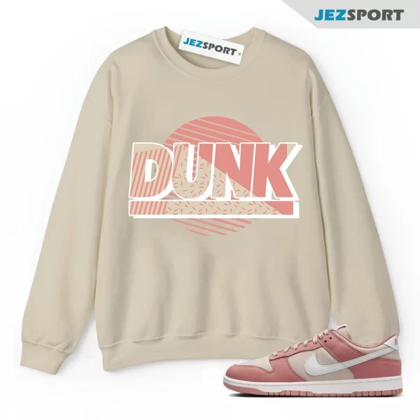 Sunset Dunk Sweatshirt Tan to Match Dunk Low Red Stardust, Matching Sneaker Sweatshirt