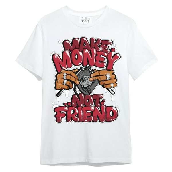 Red Flint 13s Shirt - Make Money Not Friend Graphic Unisex Shirt Matching Jordan Shirt Jezsport.com