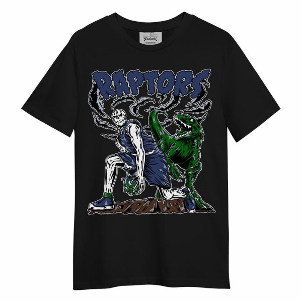 Midnight Navy 13s Shirt - Raptors Skeleton Unisex Shirt Matching Jordan Shirt Jezsport.com