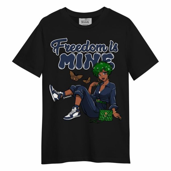 Midnight Navy 13s Shirt, Freedom Is Mine Unisex Shirt Matching Jordan Shirt Jezsport.com