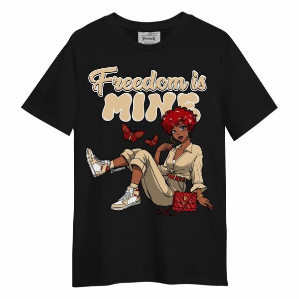 Dunk Low Strawberry Waffle Shirt, Freedom Is Mine Unisex Shirt Matching Jordan Shirt Jezsport.com