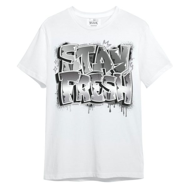 Metallic Silver 14s Shirt, Stay Fresh Dripping Streetwear Unisex Shirt Matching Jordan Shirt Jezsport.com