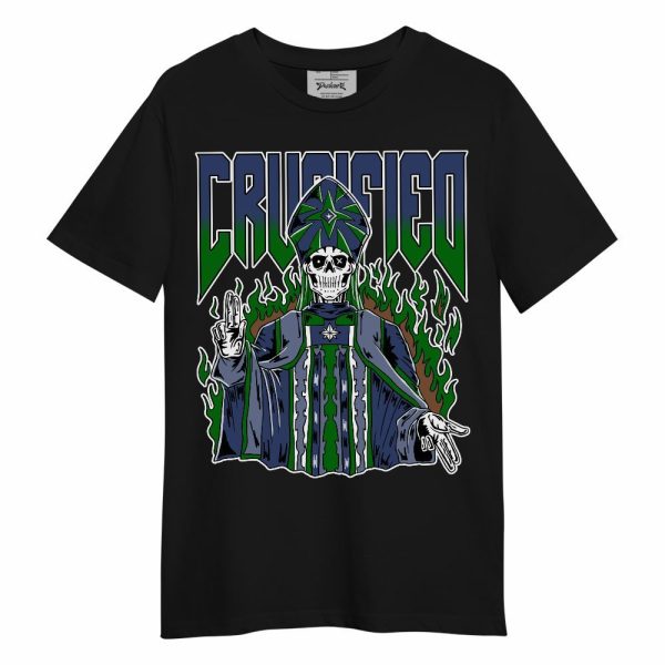 Midnight Navy 13s Shirt - Crucified Skeleton Unisex Shirt Matching Jordan Shirt Jezsport.com