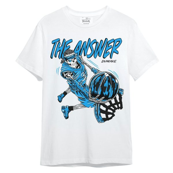 Black University Blue 2022 13s Shirt - The Answer Skeleton Unisex Shirt Matching Jordan Shirt Jezsport.com