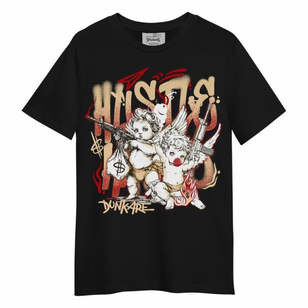 Dunk Low Strawberry Waffle Shirt, Hustle Hard Angel Unisex Shirt Matching Jordan Shirt Jezsport.com