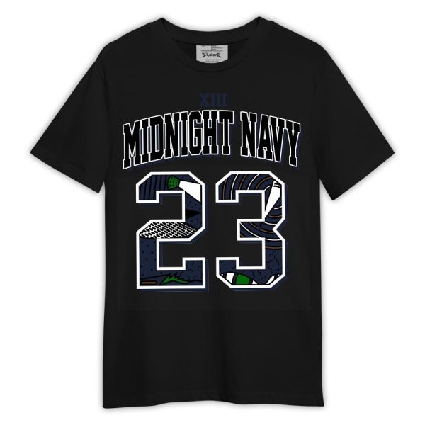 Midnight Navy 13s Shirt, 90s Retro Number 23 Shirt Outfit Matching Jordan Shirt Jezsport.com