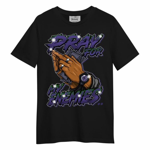 Retro Court Purple 13s Shirt - Prayed For Enemies Graphic Unisex Shirt Matching Jordan Shirt Jezsport.com