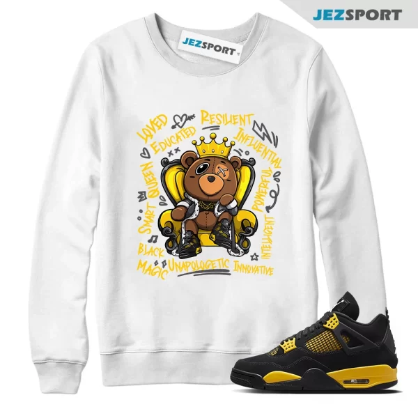 Jordan 4 Thunder Sweatshirt Match BER Self Definition, Matching Sneaker Sweatshirt