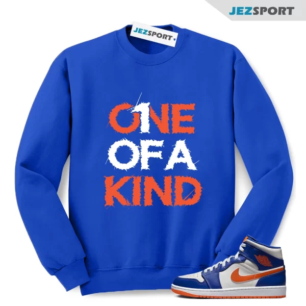 1OAK Sweatshirt for 1 Mid Game Royal Blue Jordan Rush Orange Knicks Wheaties Dunk, Matching Sneaker Sweatshirt