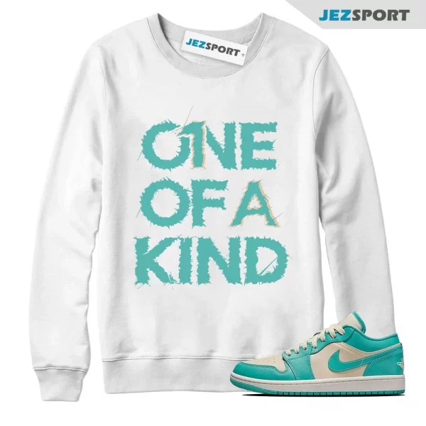 1OAK Sweatshirt for J1 1 Low Tropical Teal Natural Beige Twist Mid Turquoise 9, Matching Sneaker Sweatshirt