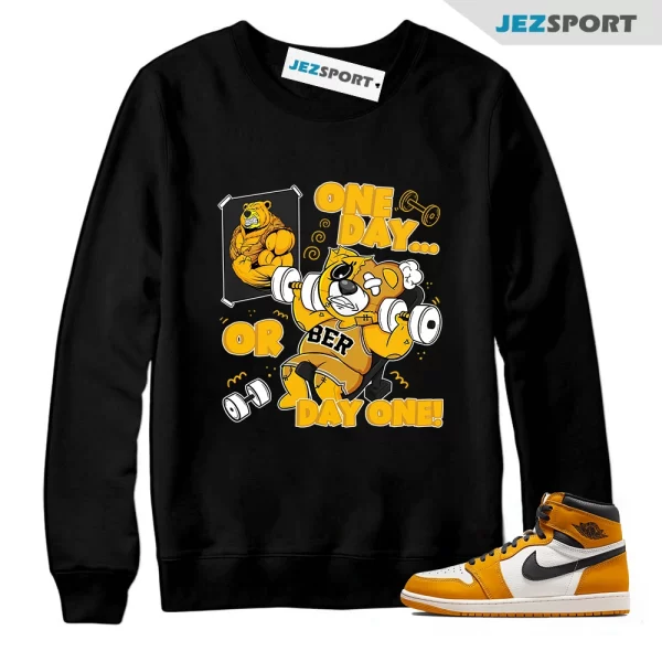 Yellow Ochre 1s Sweatshirt Match BER Gymmer, Matching Sneaker Sweatshirt