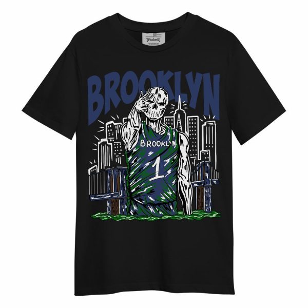 Midnight Navy 13s Shirt - Brooklyn's Skeleton Unisex Shirt Matching Jordan Shirt Jezsport.com