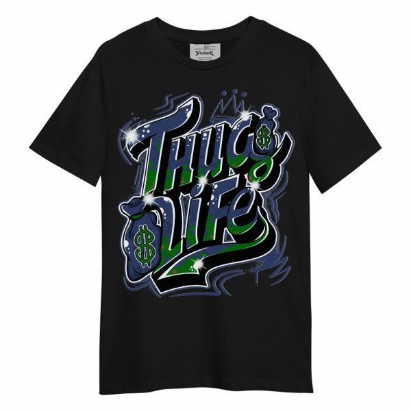 Midnight Navy 13s Shirt - Free Thug Living Graphic Unisex Shirt Matching Jordan Shirt Jezsport.com