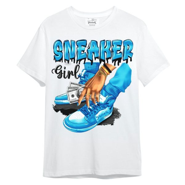 Black University Blue 2022 13s Shirt, SNEAKER Girl Money Drip Unisex Shirt Matching Jordan Shirt Jezsport.com