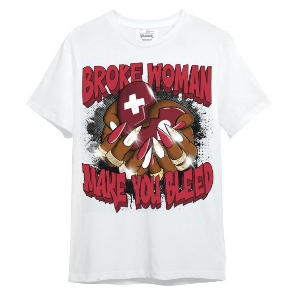 Red Flint 13s Shirt, Broke Woman Heart Retro Unisex Shirt Matching Jordan Shirt Jezsport.com