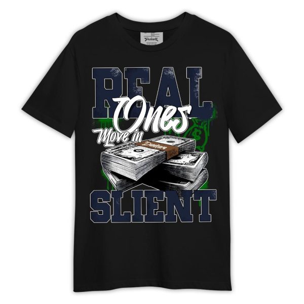 Midnight Navy 13s Shirt, Move In Silence Money Shirt Outfit Matching Jordan Shirt Jezsport.com