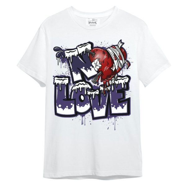 Retro Court Purple 13s Shirt, Drip No Love Streetwear Unisex Shirt Matching Jordan Shirt Jezsport.com