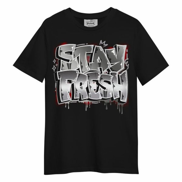 Metallic Silver 14s Shirt, Stay Fresh Dripping Streetwear Unisex Shirt Matching Jordan Shirt Jezsport.com