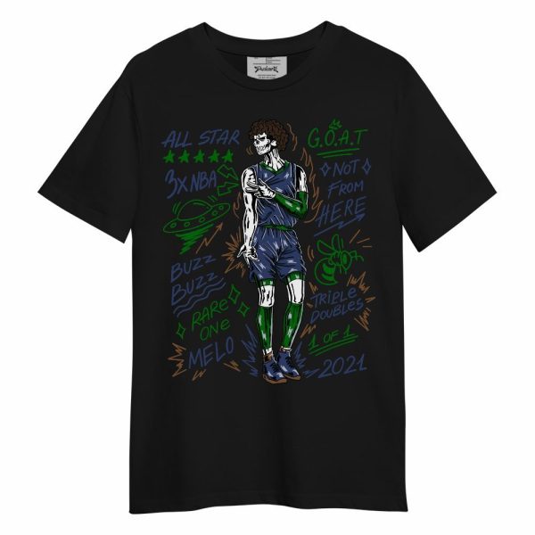 Midnight Navy 13s Shirt - Not 'ere Skeleton Unisex Shirt Matching Jordan Shirt Jezsport.com