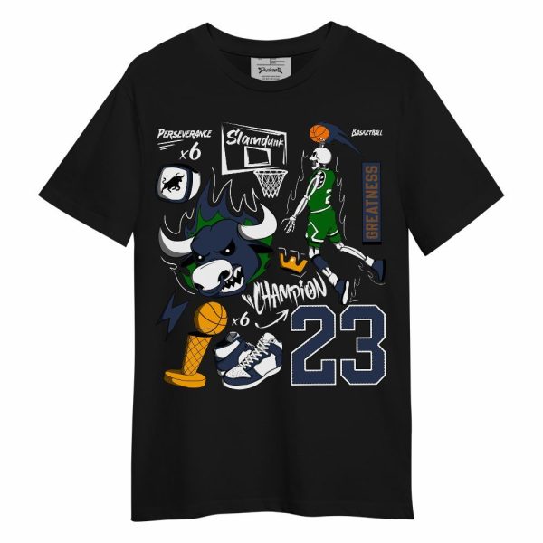 Midnight Navy 13s Shirt, 23 Doodle Basketball Legend Skeleton Unisex Shirt Matching Jordan Shirt Jezsport.com