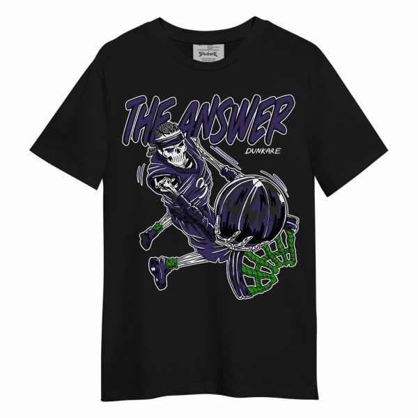 Retro Court Purple 13s Shirt - The Answer Skeleton Unisex Shirt Matching Jordan Shirt Jezsport.com