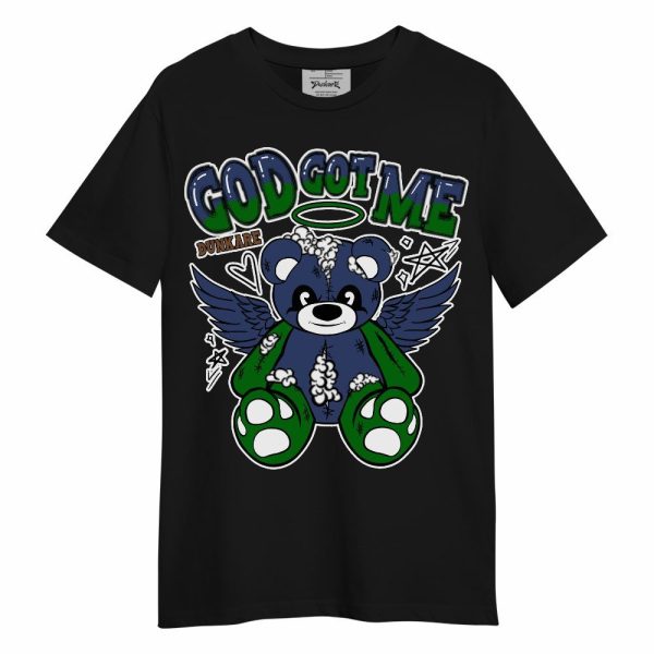 Midnight Navy 13s Shirt - Gods Guides Me Bear Unisex Shirt Matching Jordan Shirt Jezsport.com