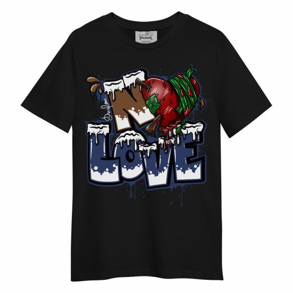 Midnight Navy 13s Shirt, Drip No Love Unisex Shirt Matching Jordan Shirt Jezsport.com