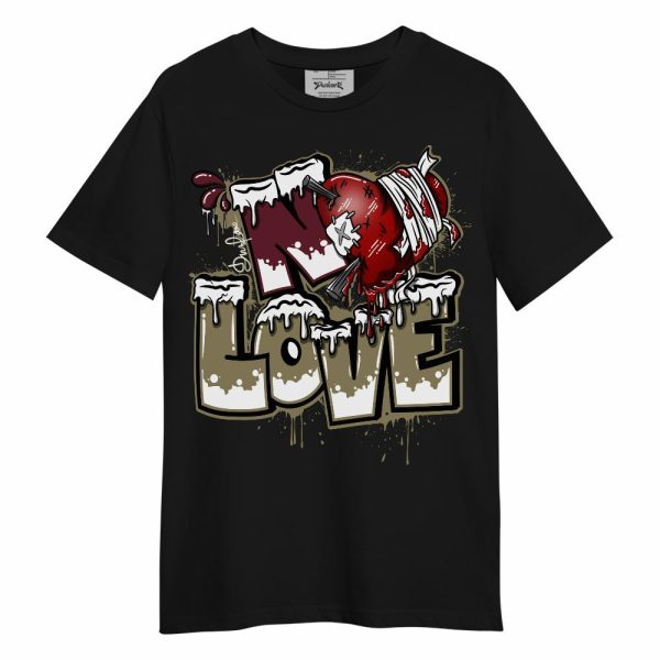 Black Olive 7s Shirt, Drip No Love Streetwear Unisex Shirt Matching Jordan Shirt Jezsport.com