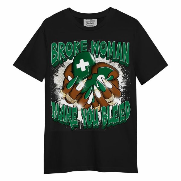 Lucky Green 2s Shirt, Broke Woman Heart Retro Unisex Shirt Matching Jordan Shirt Jezsport.com