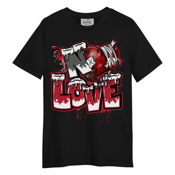 Red Flint 13s Shirt, Drip No Love Streetwear Unisex Shirt Matching Jordan Shirt Jezsport.com