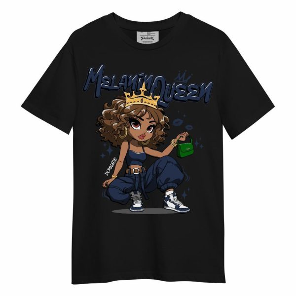 Midnight Navy 13s Shirt, Melanin Queen Pretty Unisex Shirt Matching Jordan Shirt Jezsport.com