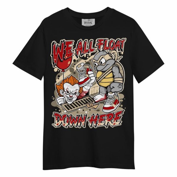 Dunk Low Strawberry Waffle Shirt - We All Float Down Halloween Graphic Unisex Shirt Matching Jordan Shirt Jezsport.com