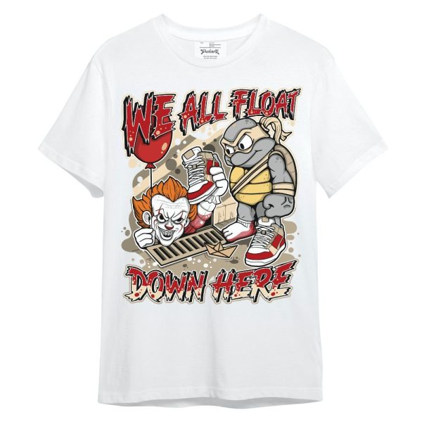 Dunk Low Strawberry Waffle Shirt - We All Float Down Halloween Graphic Unisex Shirt Matching Jordan Shirt Jezsport.com