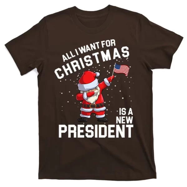 All I Want For Christmas Is A New President T Shirt For Men, Christmas Shirt For Girl Jezsport.com