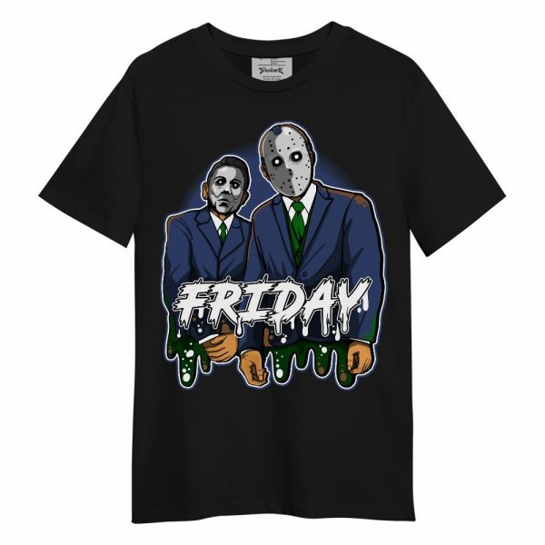 Midnight Navy 13s Shirt - Friday Halloween Graphic Unisex Shirt Matching Jordan Shirt Jezsport.com