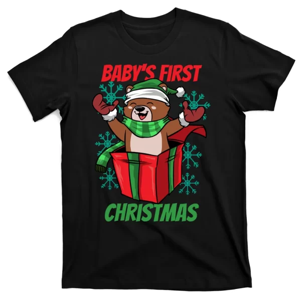 Baby's First Christmas T Shirt For Men, Christmas Shirt For Girl Jezsport.com