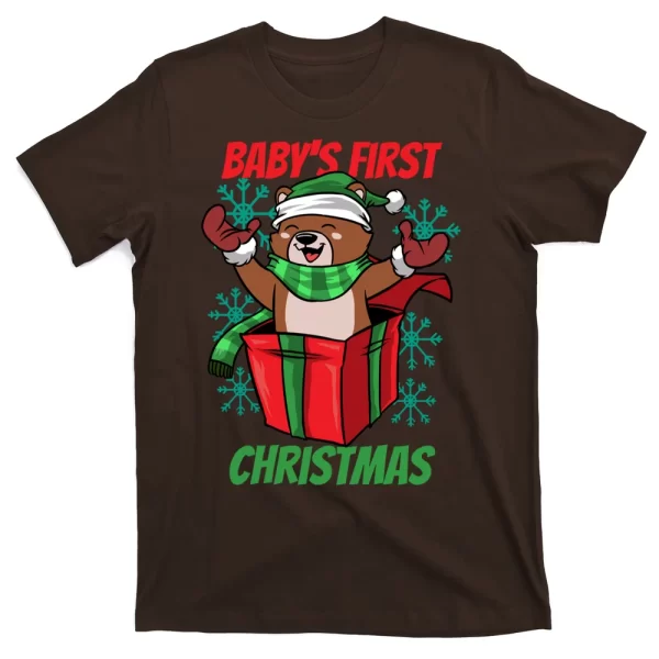 Baby's First Christmas T Shirt For Men, Christmas Shirt For Girl Jezsport.com