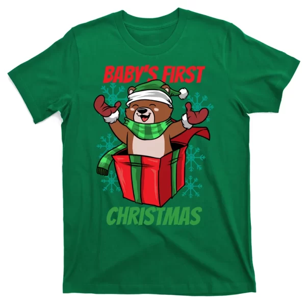 Baby's First Christmas T Shirt For Men, Christmas Shirt For Girl Jezsport.com