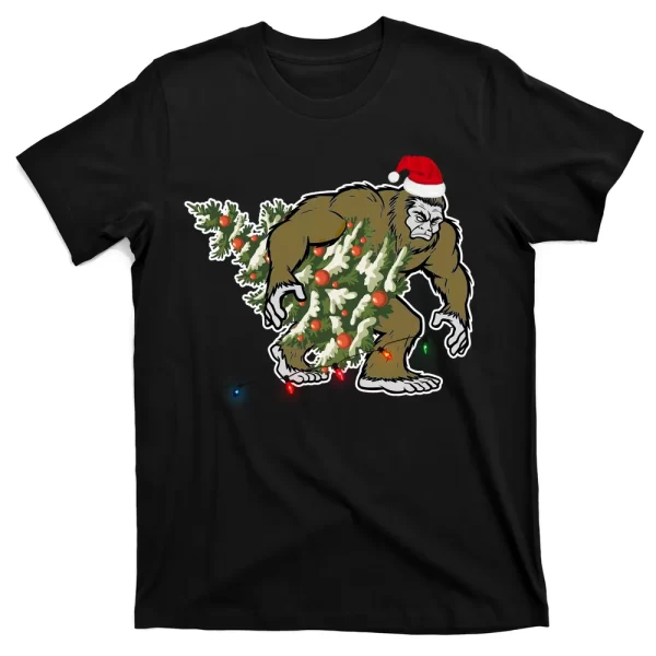 Bigfoot Stole Christmas T Shirt For Men, Christmas Shirt For Girl Jezsport.com